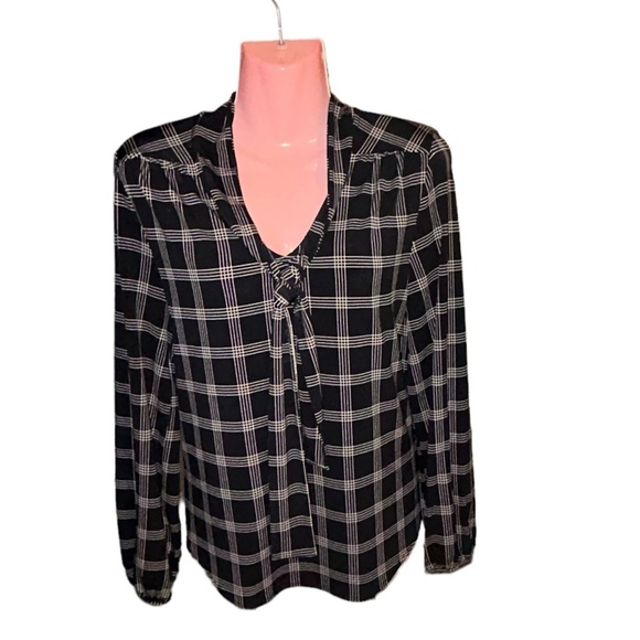 ANN Taylor Tie Neck Top Size S - Picture 3 of 8